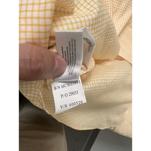 Missouri Tigers Mizzou Cutter &‎ Buck Shirt Mens Medium Orange Gingham Check L/S - Picture 8 of 8